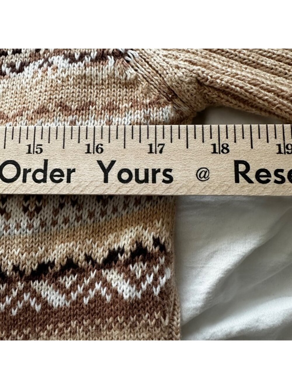 Tiara Intl Vintage SZ M Fair Isle Sweater Jacket Cotton Blend Cozy Hygge - Picture 5 of 9